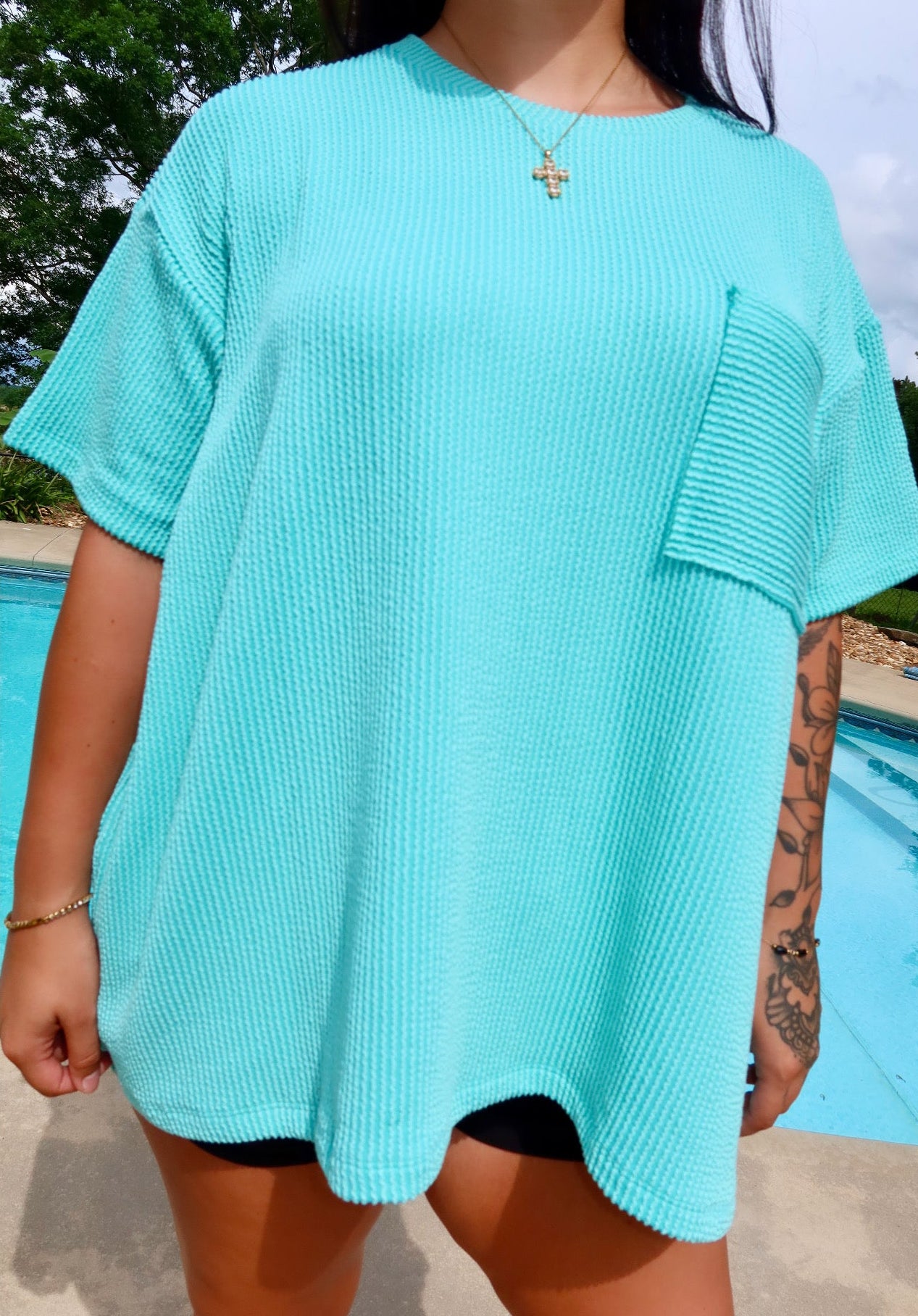 Raised Rib Pocket Tee