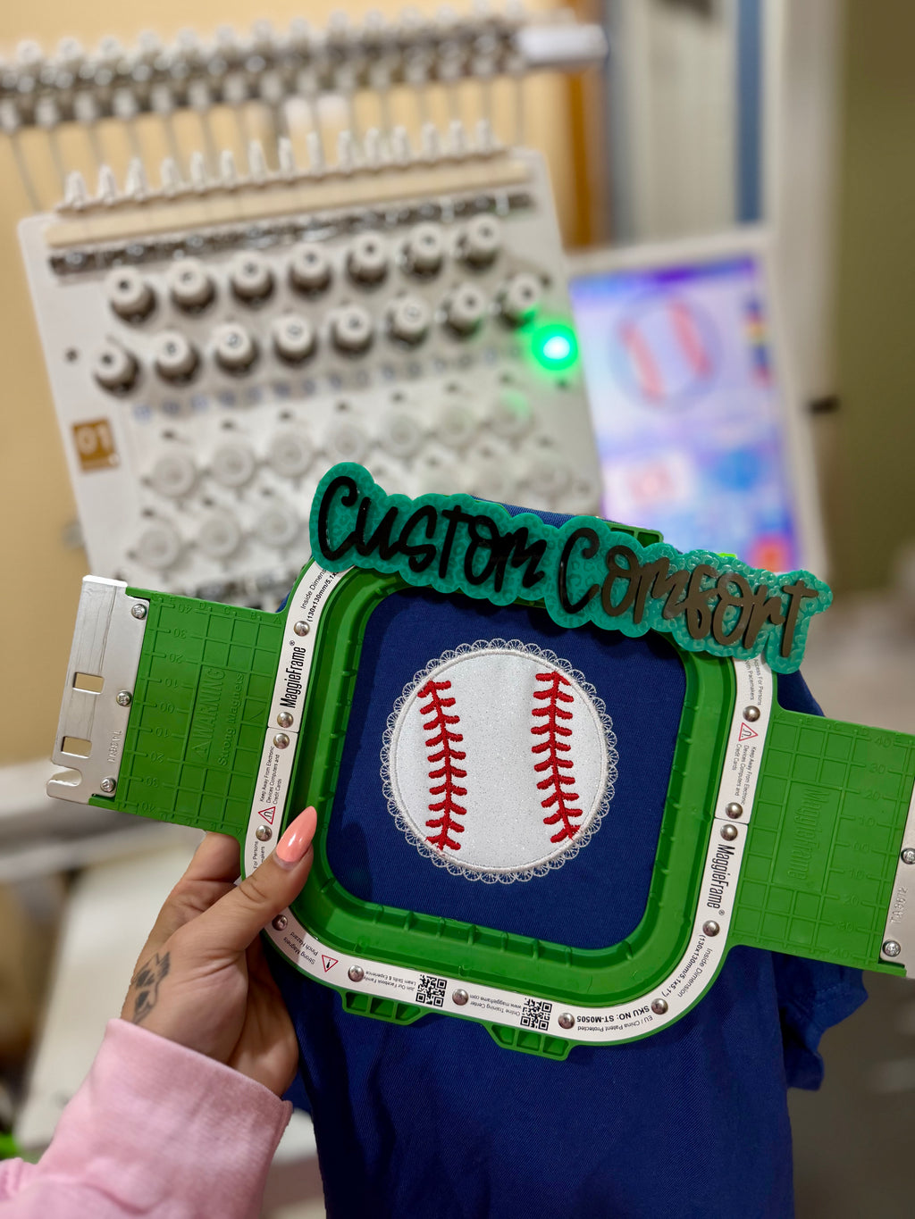 Faux Lace Baseball/Softball Applique