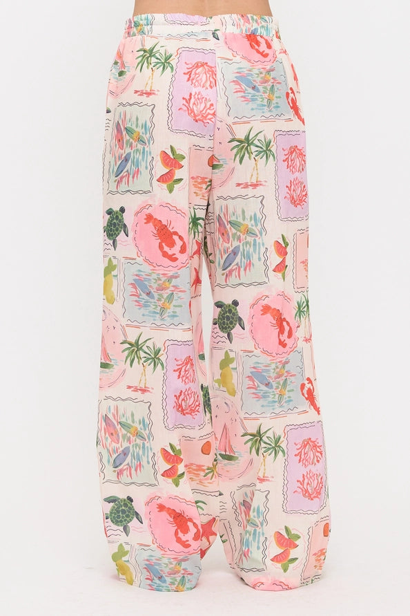 Postcards From Paradise Wide Leg Pant