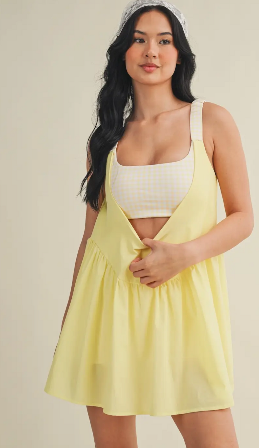 American Honey Double Layered Dress PREORDER YELLOW