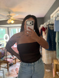Brown Mesh Tube Top