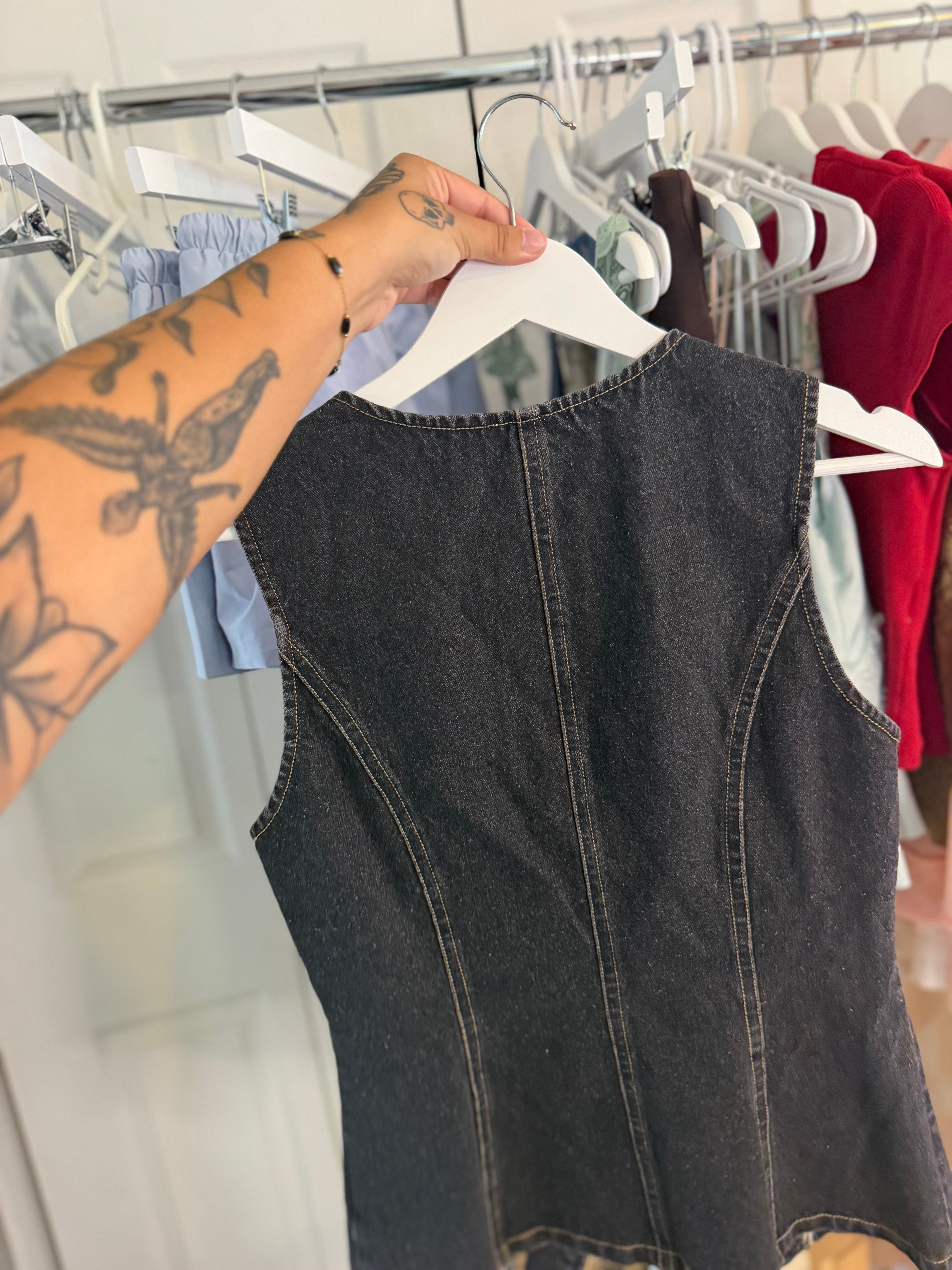 Dark Denim Vest/Top
