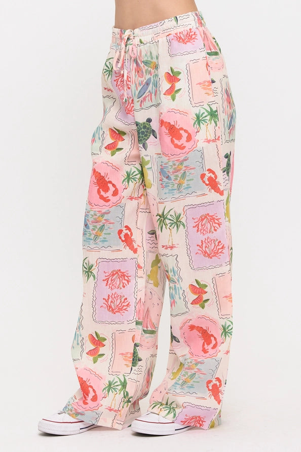 Postcards From Paradise Wide Leg Pant