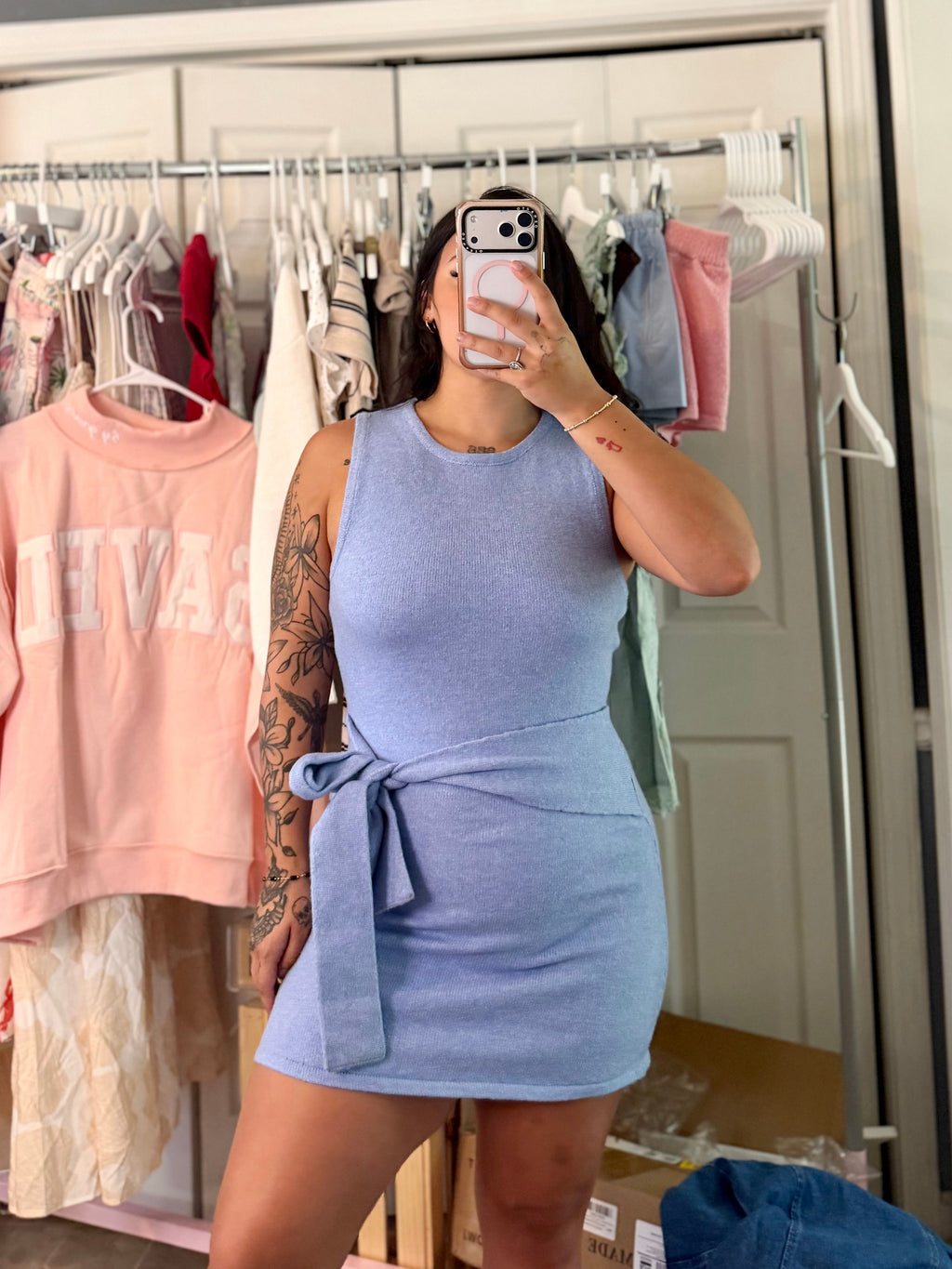 Blue Sweater Dress