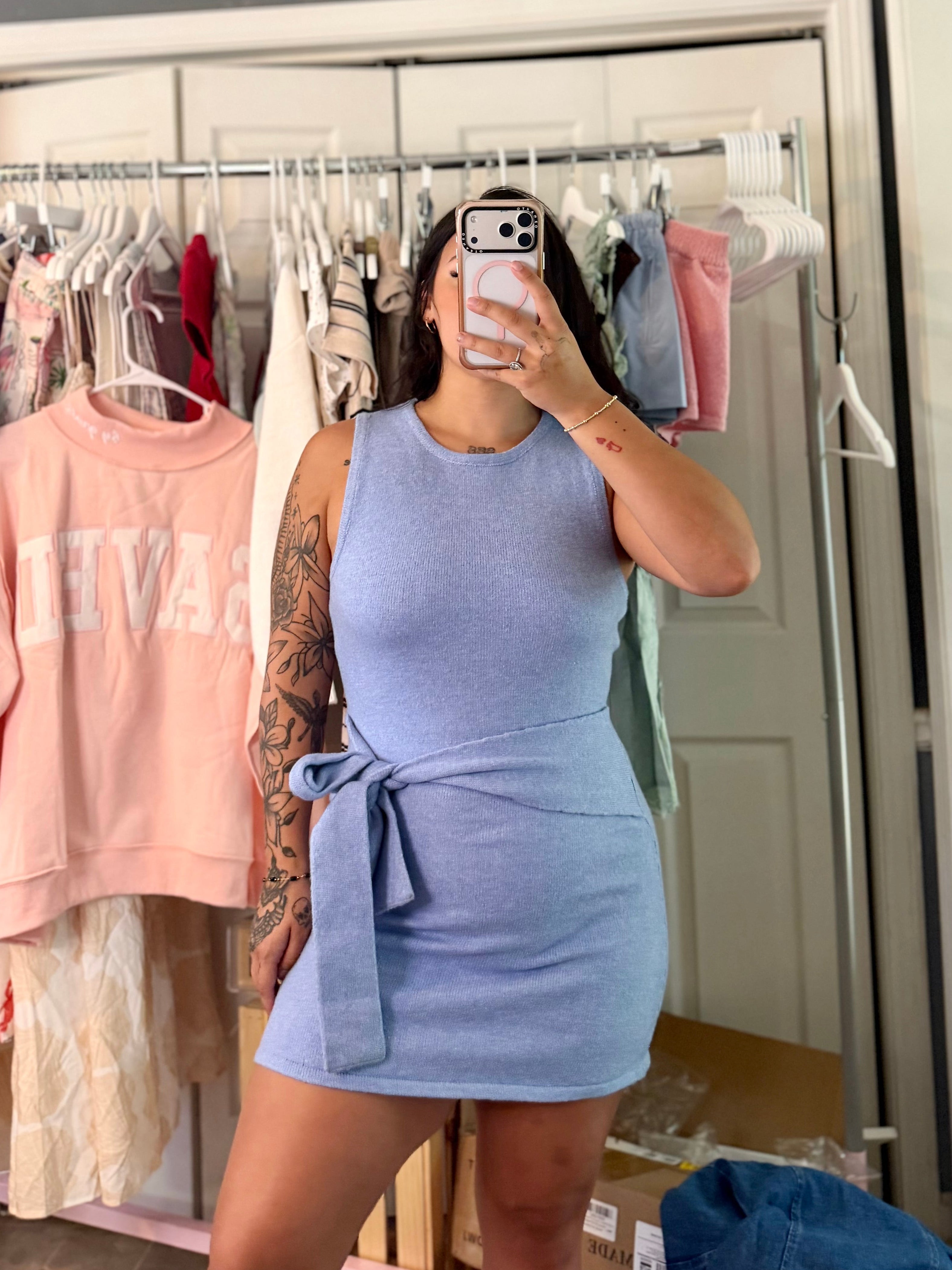 Blue Sweater Dress