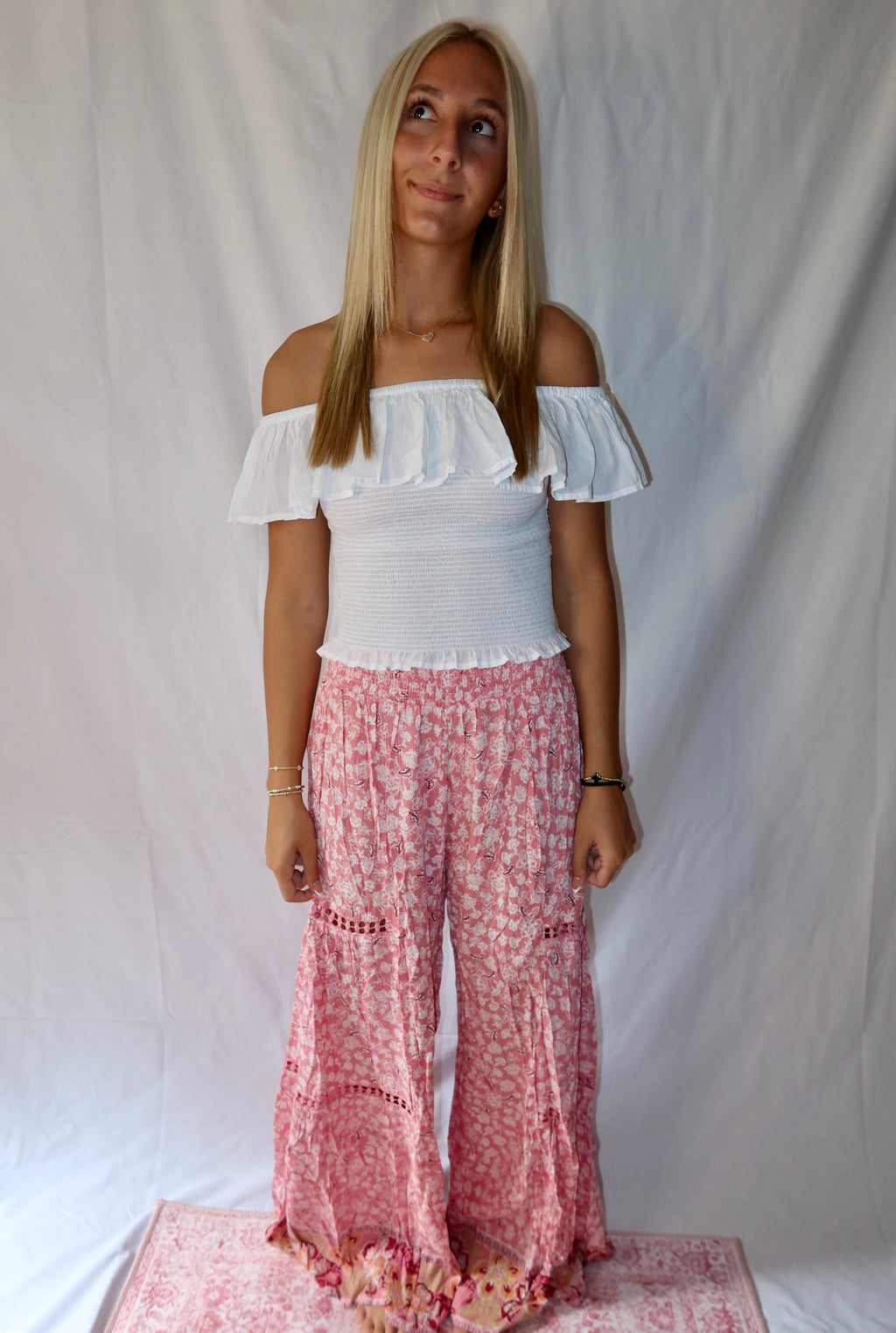 Pink Petals Wide Leg Pant