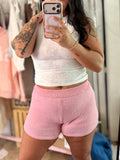Pink Knit Double Lined Shorts