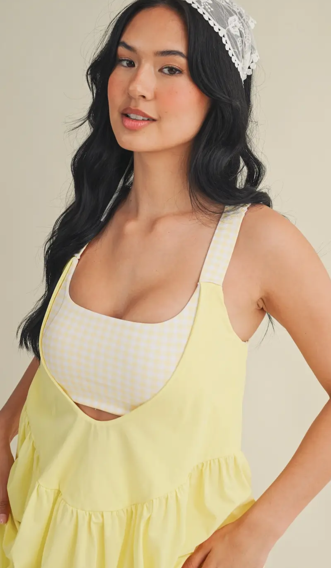 American Honey Double Layered Dress PREORDER YELLOW