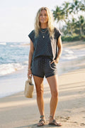 Charcoal Dottie Short Set