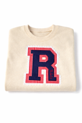 Varsity Letter Lace Double Applique