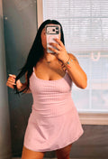 Picnic Princess Gingham Active Dress (Pink) With Lace Detail