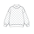 EMBROIDERED POLKA DOT MOCKNECK PREORDER