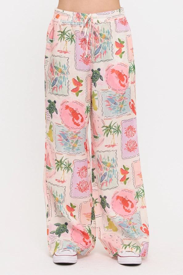 Postcards From Paradise Wide Leg Pant